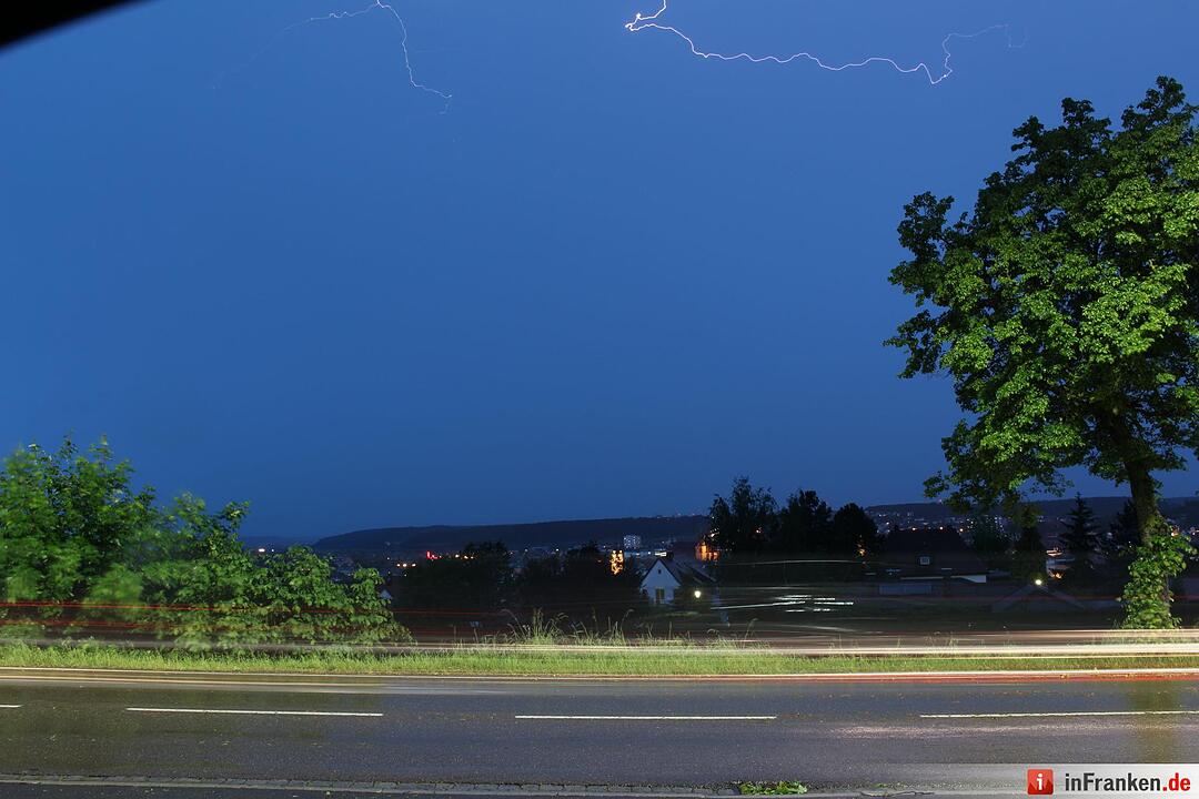 Unwetter über Franken