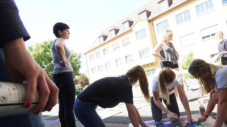 Kunstaktion der Realschule.Foto: Arkadius Guzy