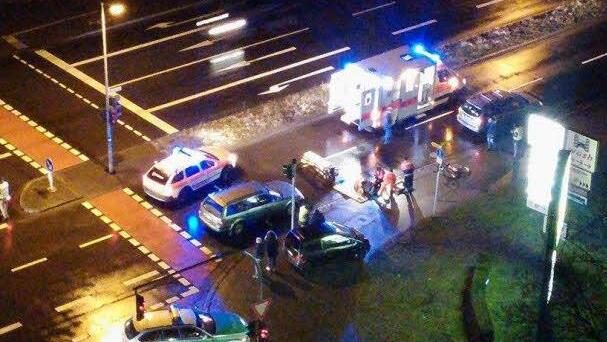 Unfall am Berliner Ring Bamberg am 29.1.2015 Foto: Emme D´Ag