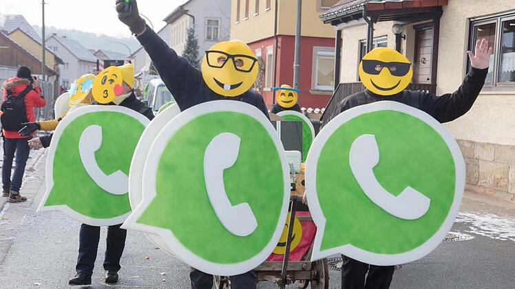 Schnappschuss vom Michelauer Faschingsumzug.Klaus Gagel