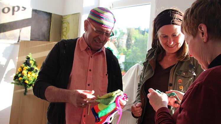 Häkelakademie im Münnerstädter Bahnhof.Heike Beudert