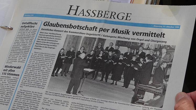 "Zweifellos etwas besonderes, was der Raum Ebern zur Zeit auf diesem Sektor zu bieten hat", beinhaltete die Konzertberichterstattung aus dem Jahr 1995, als Manfred Viering noch musikalischer Leiter des Chores war.