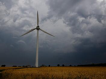 Schauerartigen Regenfälle und Gewitter in Franken