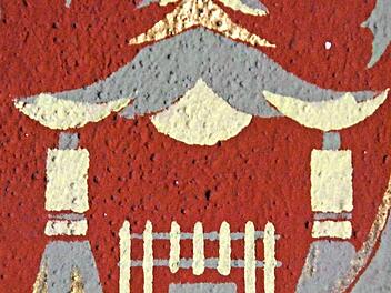 Detail aus der Schablonenmalerei, wie sie im Gärtner- und Häckermuseum zu sehen ist. Foto: Stadt Bamberg