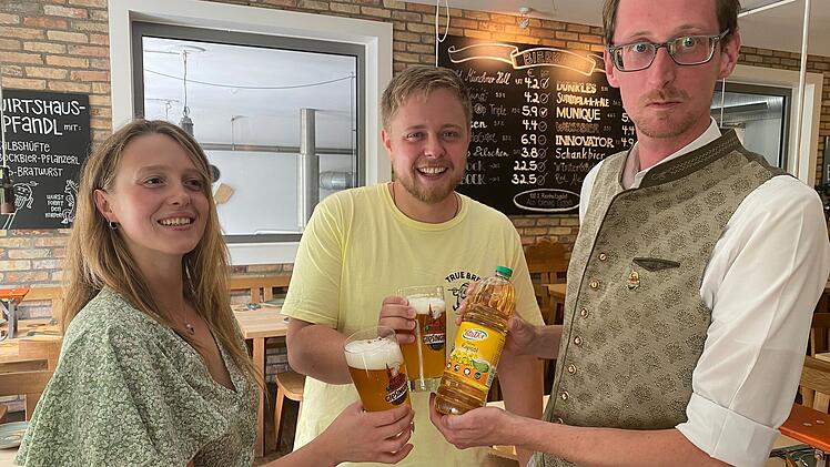 Öl gegen Bier: Statt Geld nimmt Giesinger-Bräu auch Raps- oder Sonnenblumenöl entgegen