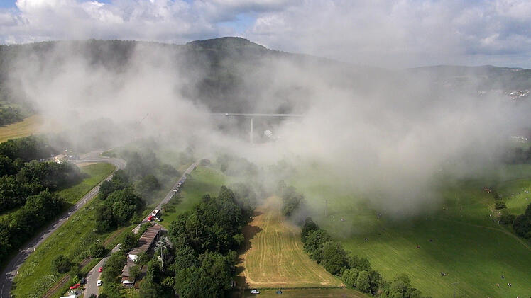 Sprengung der Sinntalbruecke