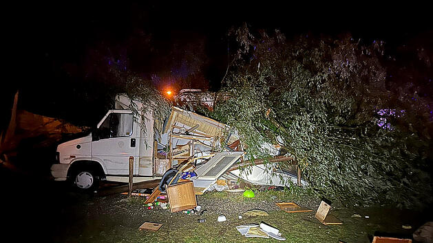 Unwetter in Bayern - Verletzte auf Campingplatz in Lindau