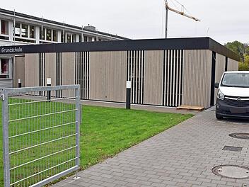 Die neue Mensa an der Grundschule in Sylbach wird im November eingeweiht. Foto: Ulrike Langer