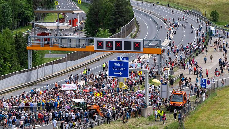 Demonstration Brennerautobahn