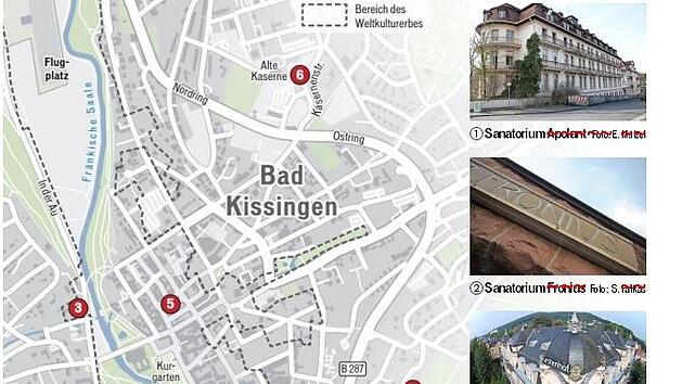 (1 von 2): F&uuml;nf Leerst&auml;nde, die die Wirtschaftsf&ouml;rderung im Blick hat. In der ehemaligen Kaserne (Nr. 6) sollen Gewerbefl&auml;chen entstehen.