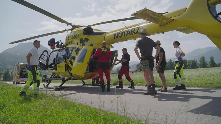 Viele F&auml;lle liefert in Murnau der Rettungshubschrauber an.