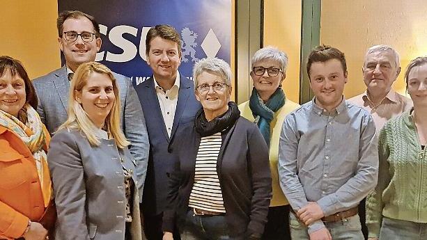 Der neue CSU-Ortsvorstand Wartmannsroth: (von links) Edeltraud Häusler, Bürgermeister und Ortsvorsitzender Florian Atzmüller, Ruxandra Atzmüller, Sandro Kirchner, Gerda Busch, Paula Vogler, Adam Gärtner, Kurt Selbert und Katharina Hoos.