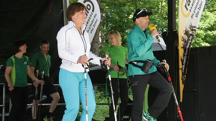Rosi Mittermaier und ihr Mann Christian Neureuther geben den Rhythmus vor.  Foto: Sylvia Hubele