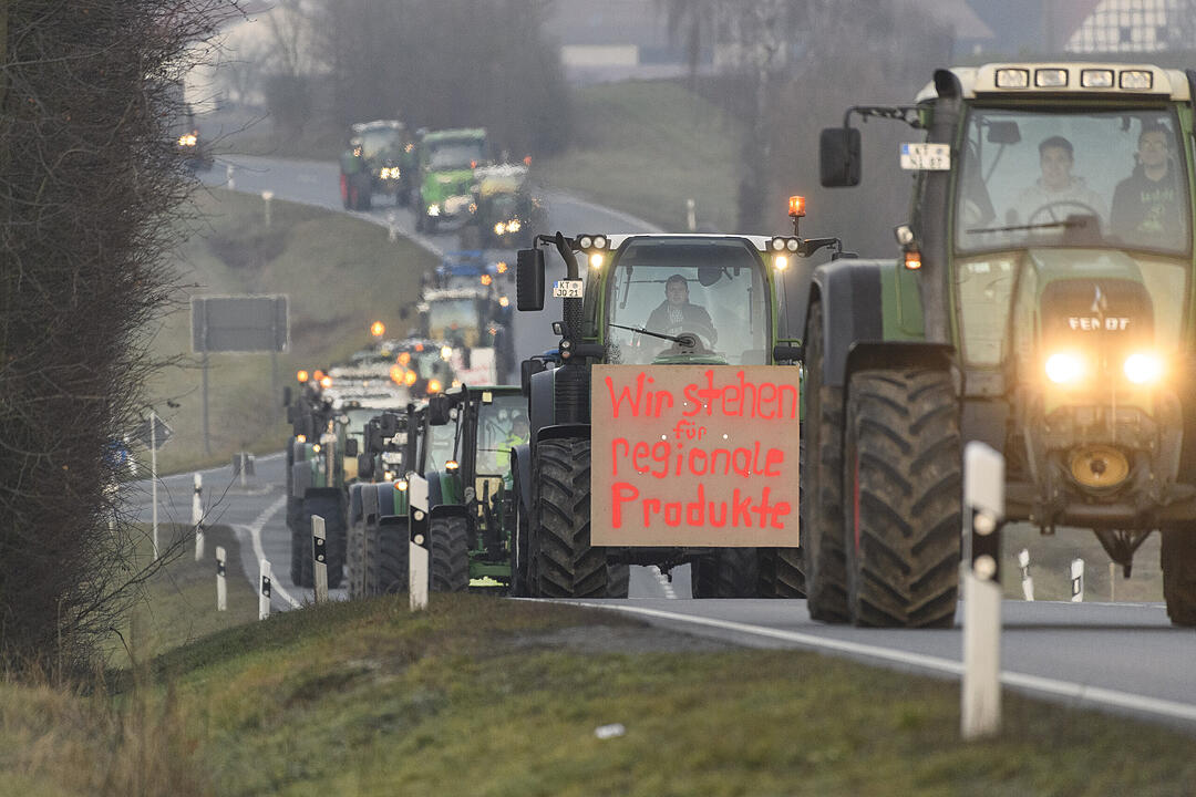 Bauerndemo... auf dem Weg nach N&uuml;rnberg