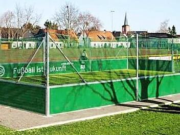 So wird das neue Minispielfeld des SV Heilgersdorf aussehen. Fotos: Bettina Knauth