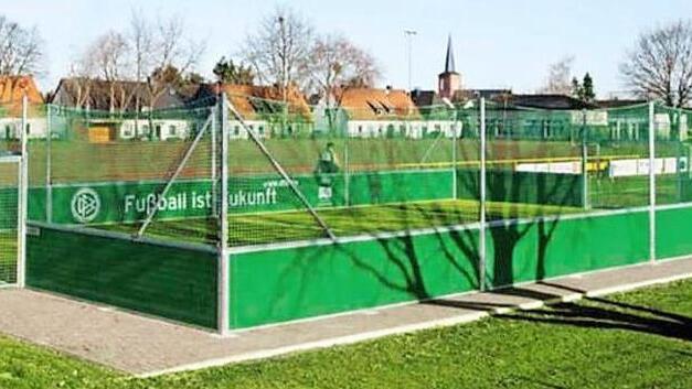 So wird das neue Minispielfeld des SV Heilgersdorf aussehen. Fotos: Bettina Knauth
