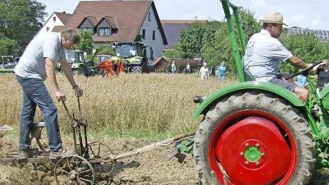 So sah die Arbeit auf dem Feld früher aus.