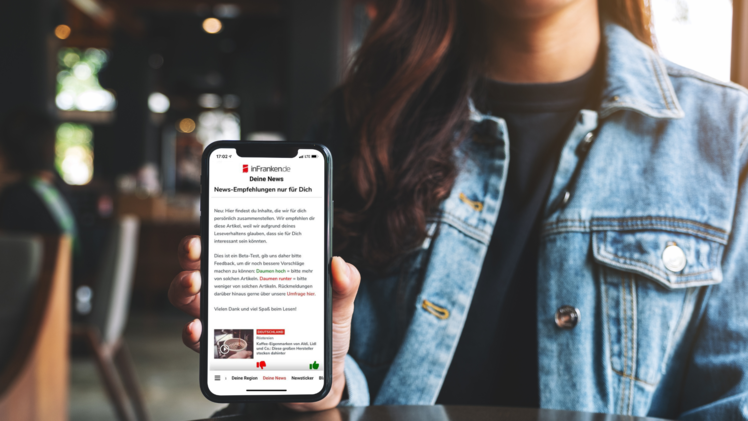 "Deine News": Personalisierte News-Empfehlungen in der inFranken.de-App