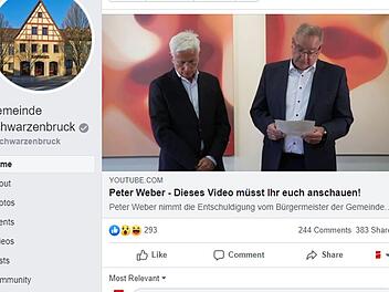 Peter Weber, Unternehmer aus Schwarzenbruck, hat mit seinen Videos in der mittelfränkischen Gemeinde für Unmut gesorgt. Was folgte, waren ein Shitstorm, eine Demonstration und ein Hin und Her der Verwaltung. Screenshot: Facebook-Seite Gemeinde Schwarzenbruck