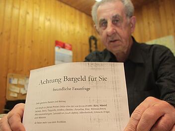 Walter Rabe mit dem dubiosen Fax-Angebot. Foto: Jürgen Gärtner