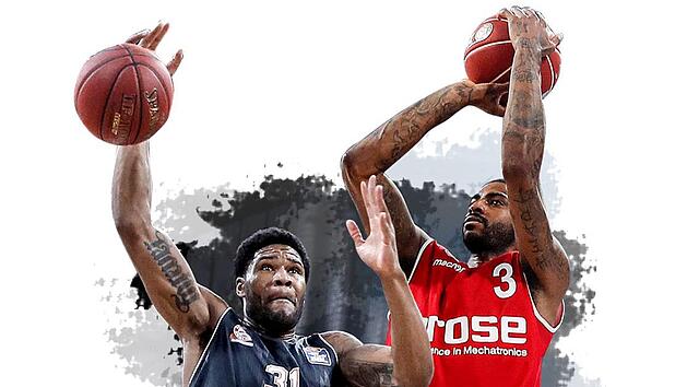 Die Topwerfer: Devin Booker (l.) und Dorell Wright Fotos: Daniel L&ouml;b/Grafik Carolin H&ouml;fler