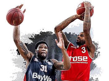Die Topwerfer: Devin Booker (l.) und Dorell Wright Fotos: Daniel Löb/Grafik Carolin Höfler