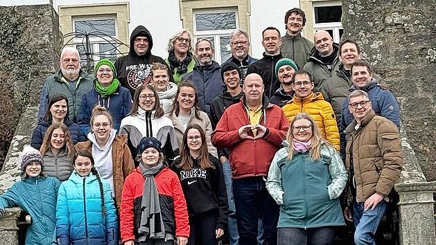 Musiker und Musikerinnen beim Probewochenende am Volkersberg