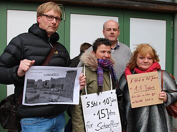 Eindrücke rund um die Betriebsversammlung im Schaeffler-Werk Elfershausen. Foto: Ralf Ruppert
