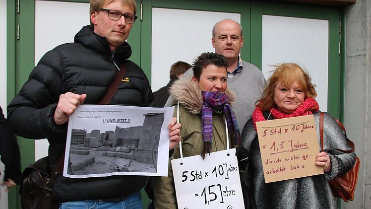 Eindrücke rund um die Betriebsversammlung im Schaeffler-Werk Elfershausen. Foto: Ralf Ruppert