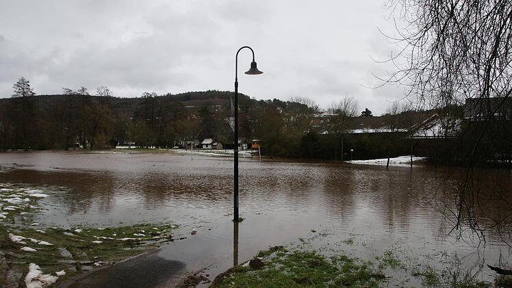 Hochwasser in Bad Brückenau.