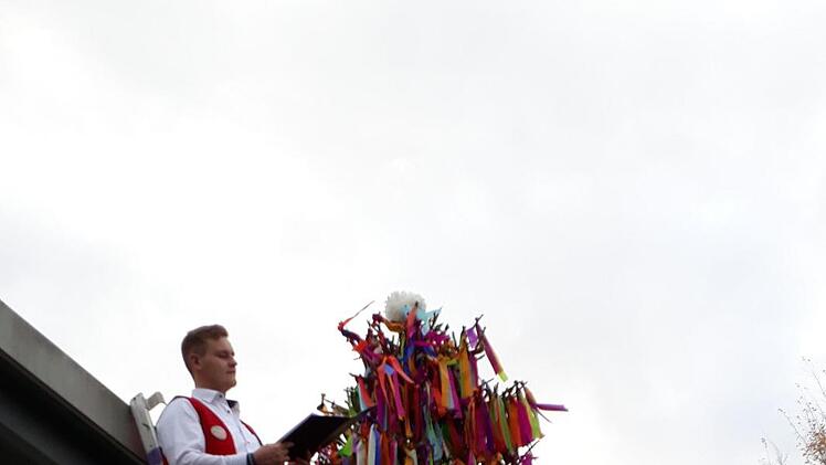 Alexander Fröhlich verlas den traditionellen Kirmesspruch. Foto: Diana Leitsch