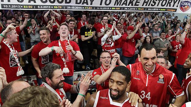 Die Brose Baskets haben mit dem Sieg &uuml;ber ZSKA Moskau einmal mehr in dieser Euroleague-Saison Geschichte geschrieben. Foto: sportpress