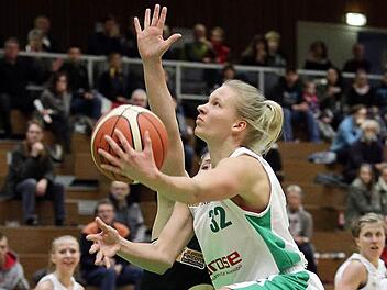Jeva Jansone war mit 16 Punkten beste Bamberger Werferin in Heidelberg. Foto: sportpress