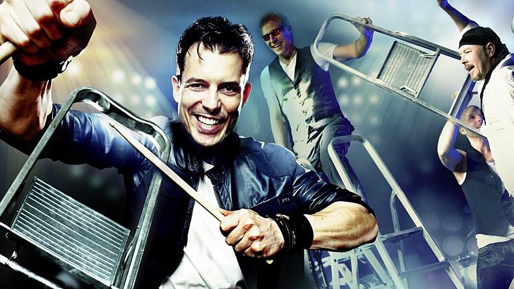 Power!Percussion bringen nicht nur Trommelfelle zum klingen, sondern auch Aluleitern: am Freitag, 14. Juli, 23 Uhr auf dem Schlossplatz.
