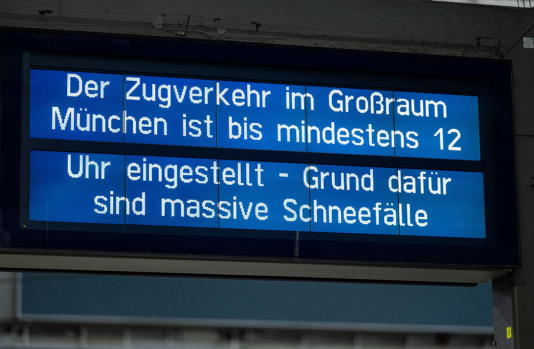 Wintereinbruch in Süddeutschland - München