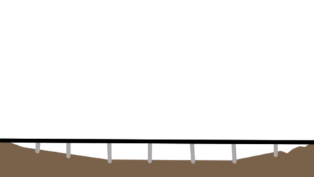 Animierte Grafik: Sprengung Sinntalbrücke in Bad Brückenau. Grafik: Susanne Röhrig