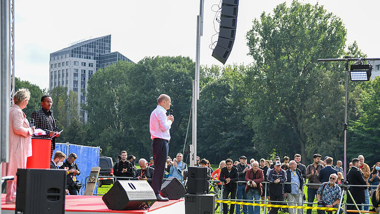Bundestagswahl Nürnberg: olaf Scholz attackiert FDP
