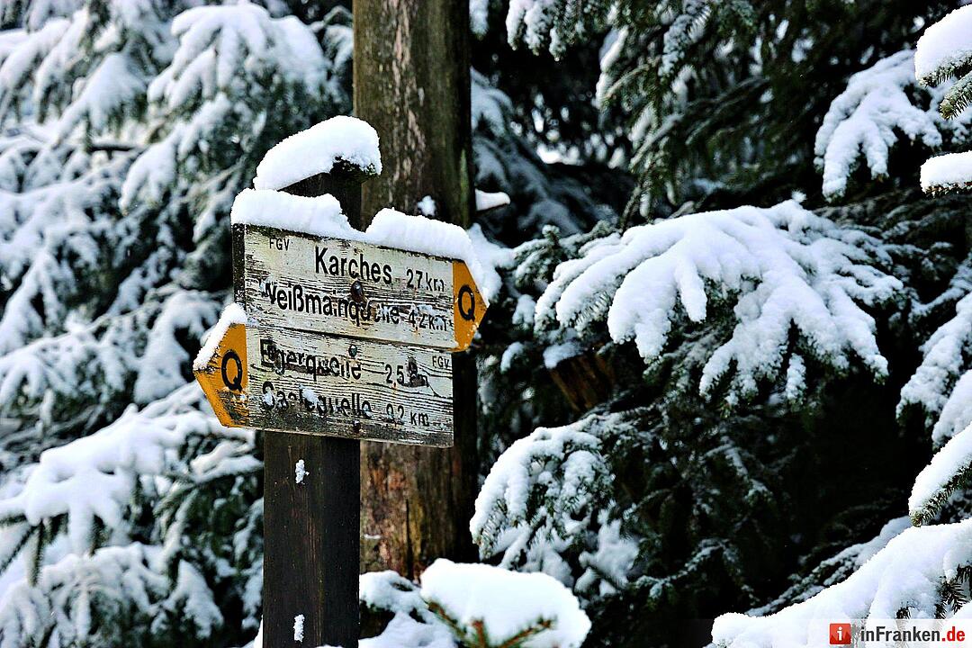 Schnee im Fichtelgebirge