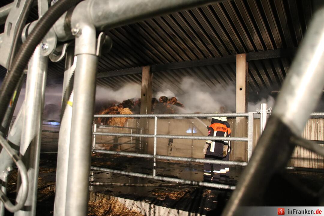 Hoher Schaden bei Stallbrand bei Nüdlingen