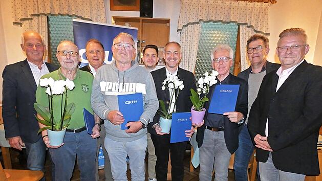 Verdiente Mitglieder der CSU Kulmbach wurden ausgezeichnet.