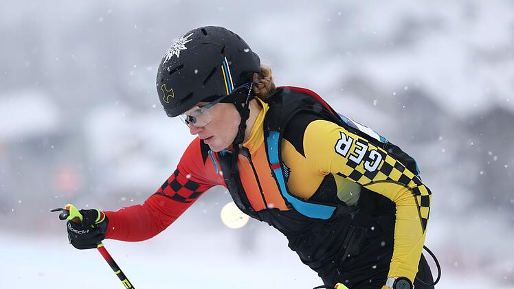 Skimo-L&auml;uferin Tatjana Paller lag lange aussichtsreich im Rennen.