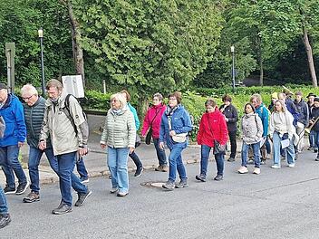 Bei k&uuml;hler Witterung ging es nach Vierzehnheiligen.