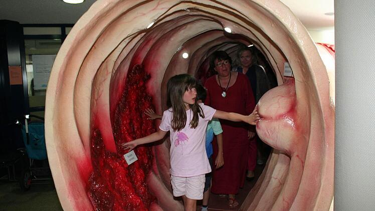 Das begehbare Darmmodell interessierte viele Besucher. Foto: Evi Seeger