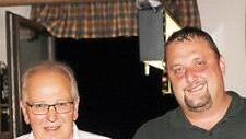 Verabschiedung von Georg Mager (links, 25 Jahre Vorsitzender) und Christian Betz