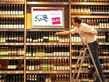Supermarkt - Weinregal