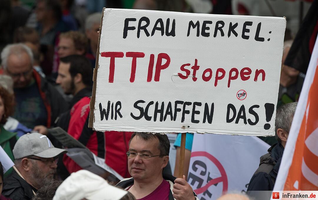 Demonstration gegen die Handelsabkommen