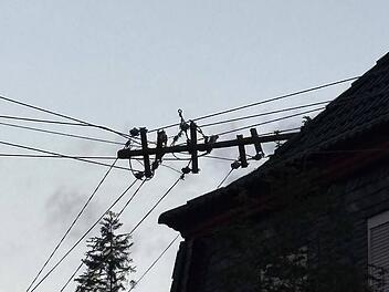 Im Zuge des Unwetters waren ca. 40 Haushalte von der Stromversorgung ausgeschlossen.
