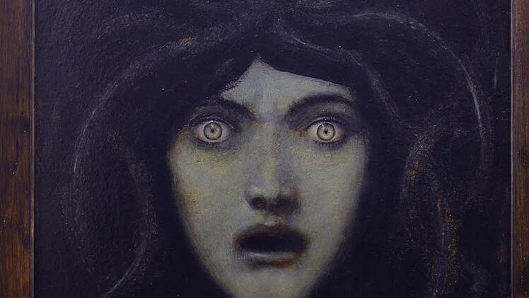 Leihgabe aus Aschaffenburg: Die Medusa im Angesicht ihres Todes auf einem Gemälde von Franz von Stuck. Foto: Germanisches Nationalmuseum