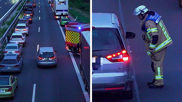 Motorradunfall auf A73 bei Bamberg: Autofahrer nutzt die Rettungsgasse