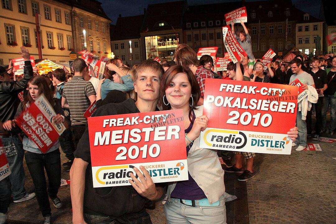 Meisterfeier Brose Baskets Bamberg Maxplatz